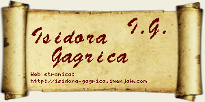 Isidora Gagrica vizit kartica